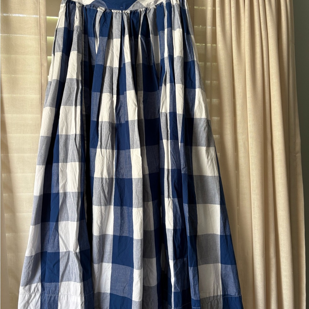Anthropologie Blue and White Maxi Skirt